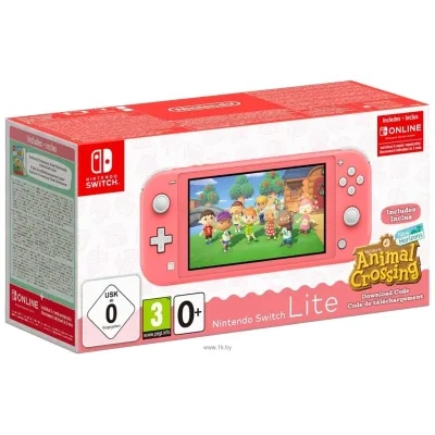 Nintendo Switch Lite (korallovyiy) + Animal Crossing: New Horizons + 3 mes. NSO