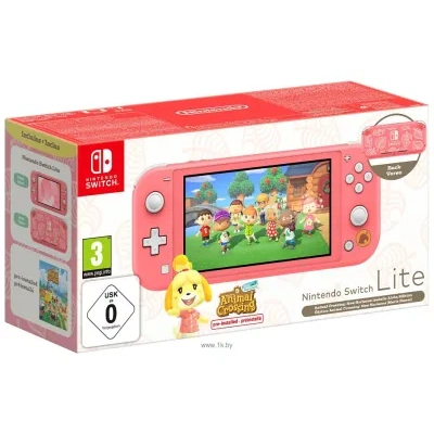 Nintendo Switch Lite + Animal Crossing: New Horizons Isabelle Aloha Edition