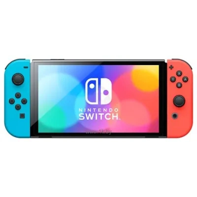 Nintendo Switch OLED (chernaya, s neonovyimi Joy-Con)