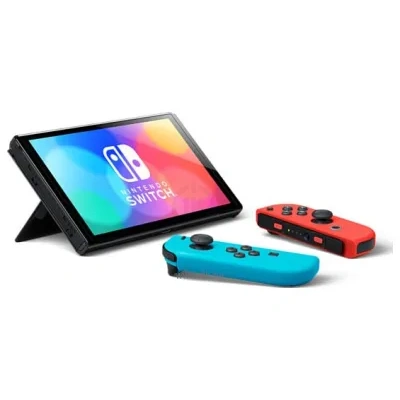 Nintendo Switch OLED (chernaya, s neonovyimi Joy-Con)