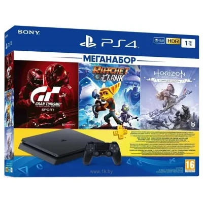 Sony PlayStation 4 1TB GTR + Ratchet & Clank + Horizon Zero Dawn