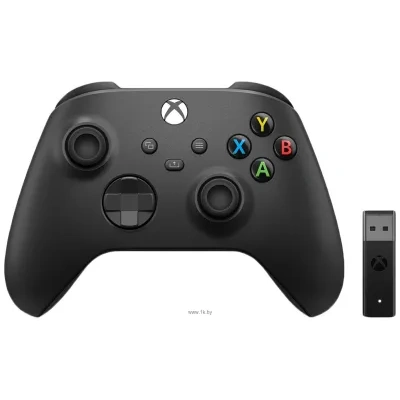 Microsoft Xbox + besprovodnoy adapter (chernyiy)