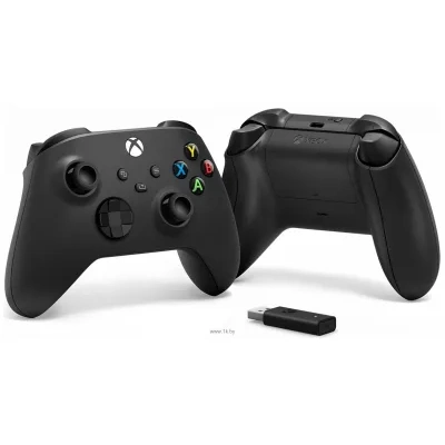 Microsoft Xbox + besprovodnoy adapter (chernyiy)